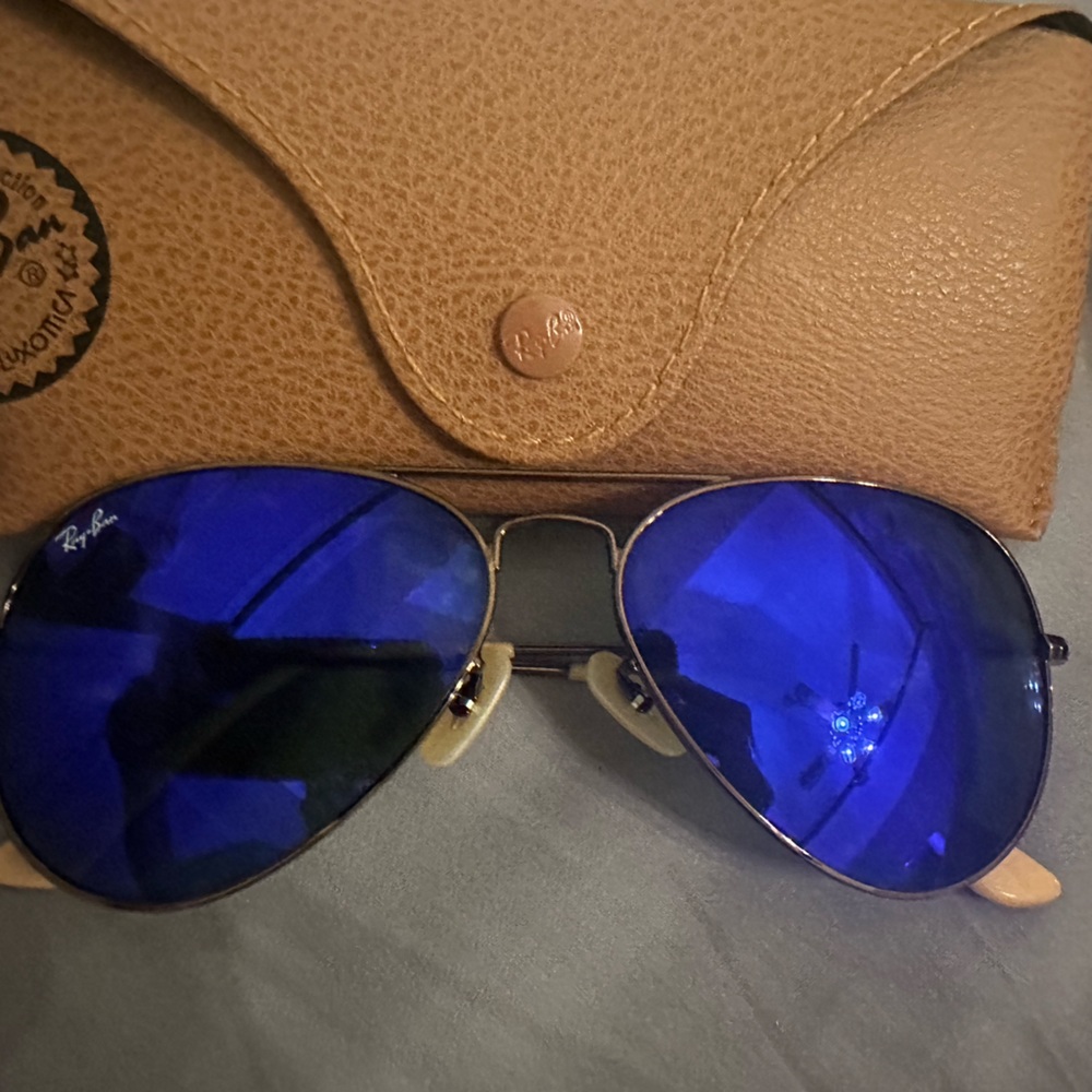 Authentic Ray-Ban dark purple sunglasses